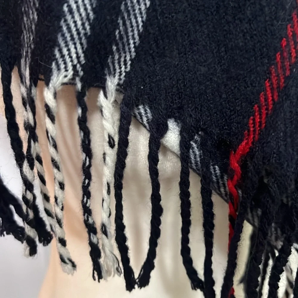 Firenze cashmere feel unisex scarf navy/white/red